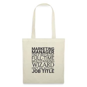 "Marketing Manager Wizard | Marketing" - Tote Bag - nature - Front