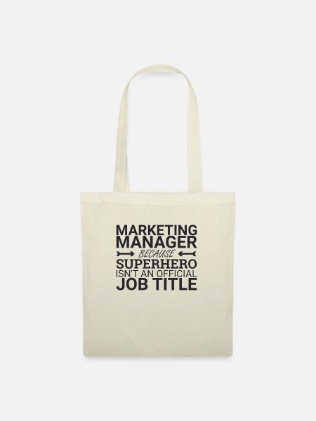 "Marketing Manager Superhero | Marketing" - Stoffbeutel - Natur