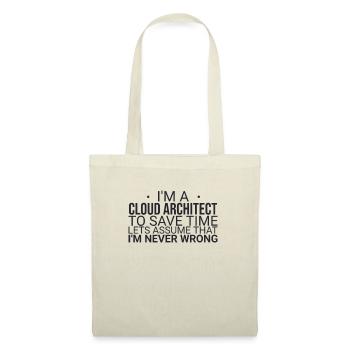 « Cloud Architect Time | Informatique en nuage » - Sac en tissu - nature - Devant