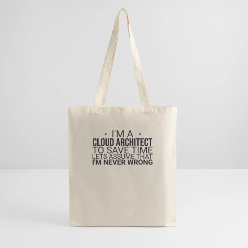 "Cloud Architect Time | Cloud Computing" Tote Bag