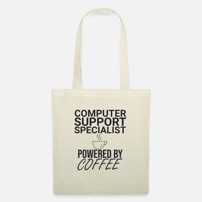 « Spécialiste du support informatique Coffee | Support informatique » - Sac en tissu - nature