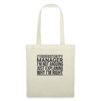 "Cybersecurity Manager Arguing | Cybersecurity" - Stoffbeutel - Natur - Vorne