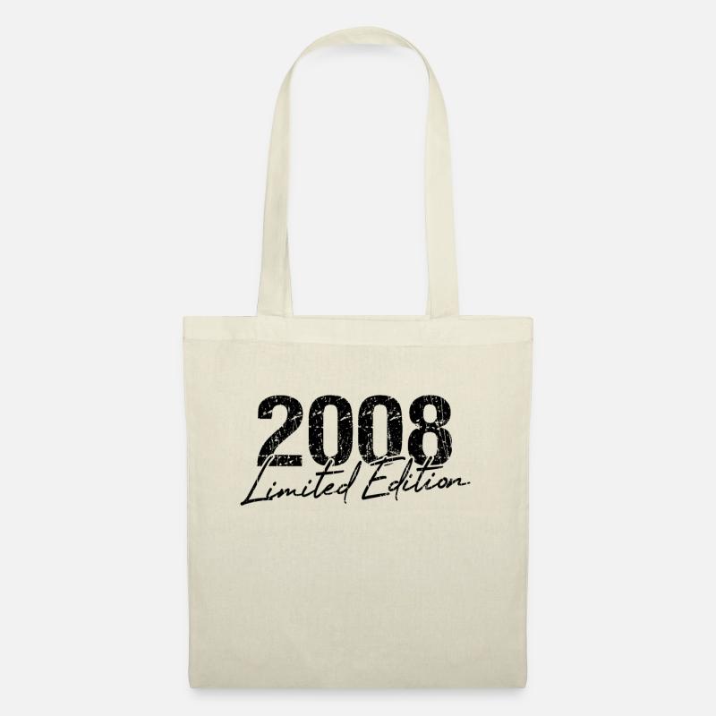 Geburtstag 2008 Limited Edition Geschenk Used Cool - Stoffbeutel - Natur