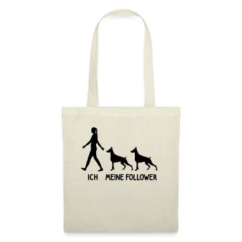 Ich Meine Follower Dobermann Hund Hunde Züchter - Stoffbeutel - Natur - Vorne