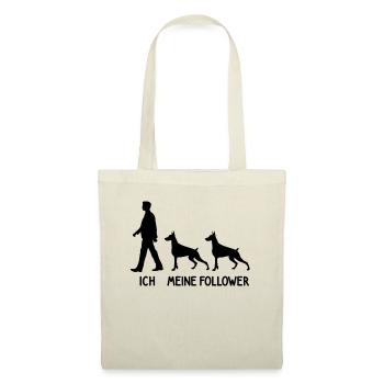 Ich Meine Follower Dobermann Hund Hunde Züchter - Stoffbeutel - Natur - Vorne