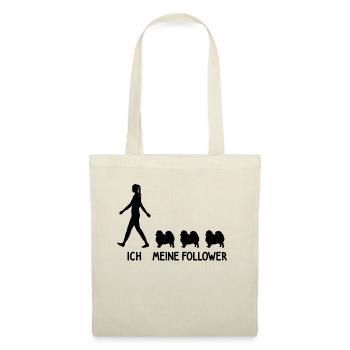 Ich Meine Follower Spitz Pomeranian Hunde Züchter - Stoffbeutel - Natur - Vorne