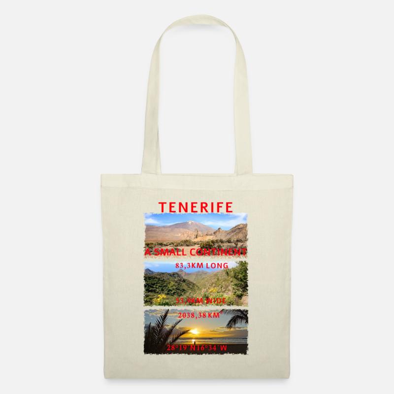 Teneriffa ein kleiner Kontinent Teide Berge Strand - Stoffbeutel - Natur