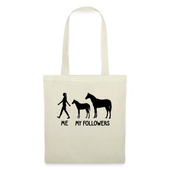 I Mes followers Chevaux Éleveur Farmer Rider - Sac en tissu - nature - Devant