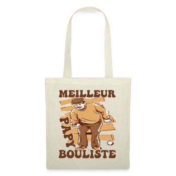 Bestes Opa Bouliste Geschenk einer verrückten Petanque - Stoffbeutel - Natur - Vorne