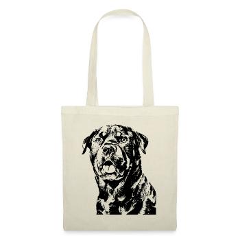 Image d’un Rottweiler dans un logo classique. - Sac en tissu - nature - Devant