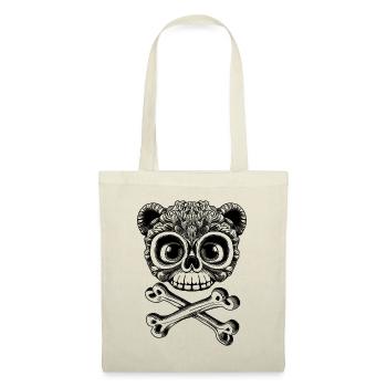 Plush Revolt: Teddy Bear in Cute Skull Outfit - Tote Bag - nature - Front