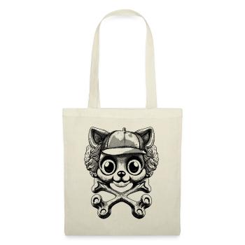 Adventure Cat Style: Pirate shirt with bones. - Tote Bag - nature - Front