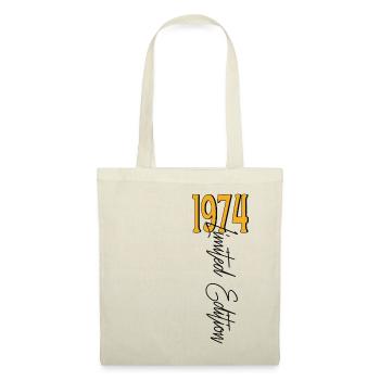 1974 Vintage anniversaire drôles dictons - Sac en tissu - nature - Devant