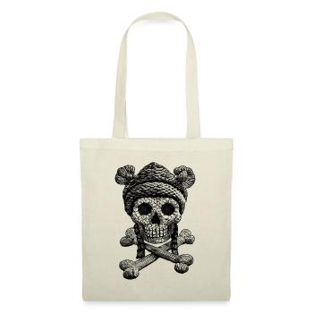 Bijoux Vintage à collectionner : Chemise tête de mort rétro - Sac en tissu - nature - Devant