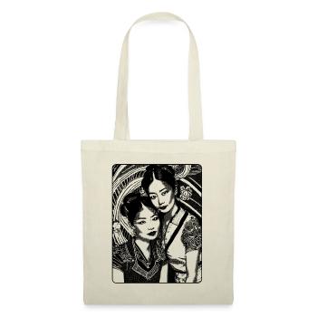 Journey Through Traditions: Woman Portrait Shirt - Tote Bag - nature - Front
