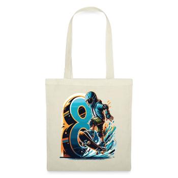 Skateboard Skater Design pour les garçons de 8 ans - Sac en tissu - nature - Devant