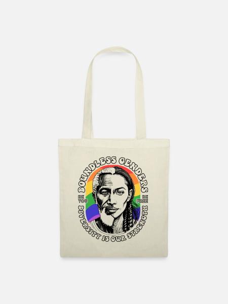 LGBTQIA+ Vielfalt gefeiert: Einzigartiges T-Shirt - Stoffbeutel - Natur