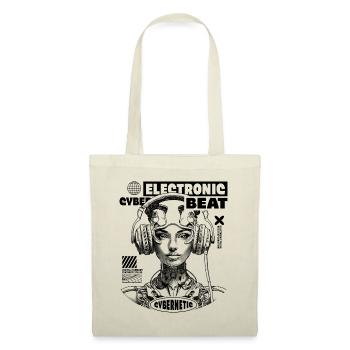Futuristic DJ shirt – ideal for parties! - Tote Bag - nature - Front