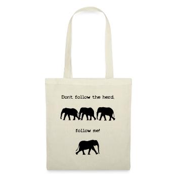 Ne suivez pas le troupeau, suivez-moi ! - Sac en tissu - nature - Devant