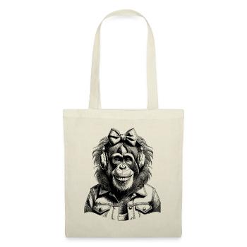 T-shirt Music Lover avec motif orang-outan - Sac en tissu - nature - Devant