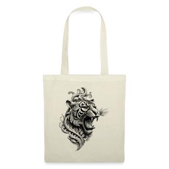 Urbanes Tiger Shirt für wilde Styles - Stoffbeutel - Natur - Vorne