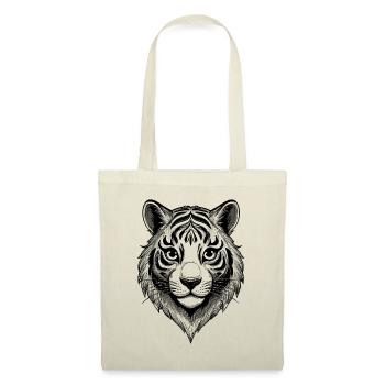 Tiger-Illustration urban Style Shirt - Stoffbeutel - Natur - Vorne