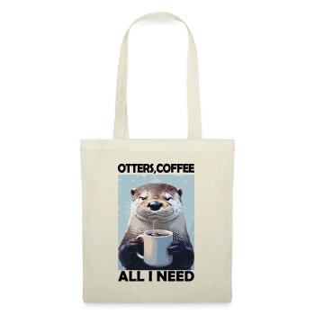 Funny Otter Coffee Zoo Retro Coffee All I Need - Tote Bag - nature - Front