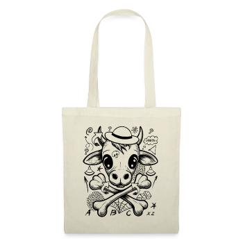 Funny Pirate Cow T-Shirt in Cartoon Style - Tote Bag - nature - Front