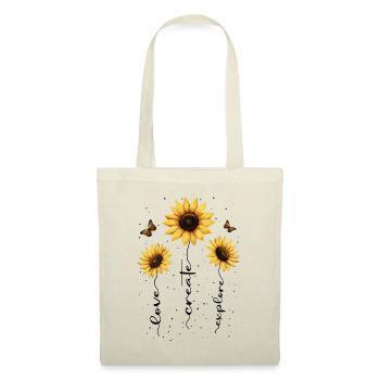 Fleurs d’été Fleur Inspiration Dicton de motivation - Sac en tissu - nature - Devant