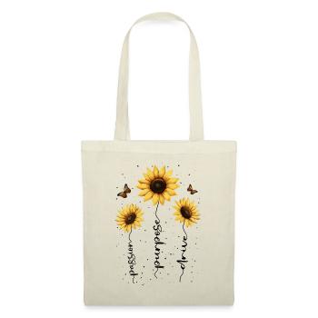 Fleurs d’été Fleur Inspiration Dicton de motivation - Sac en tissu - nature - Devant