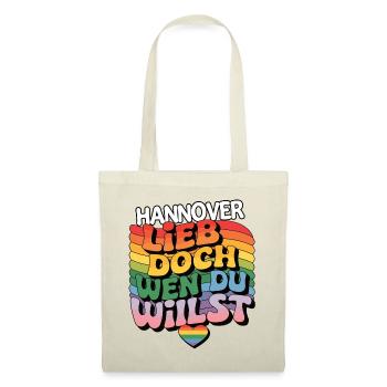 Hannover: Lieb Doch Wen Du Willst - LGBTQ - Stoffbeutel - Natur - Vorne