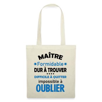 Maître formidable idée cadeau maître d'école - Sac en tissu - nature - Devant