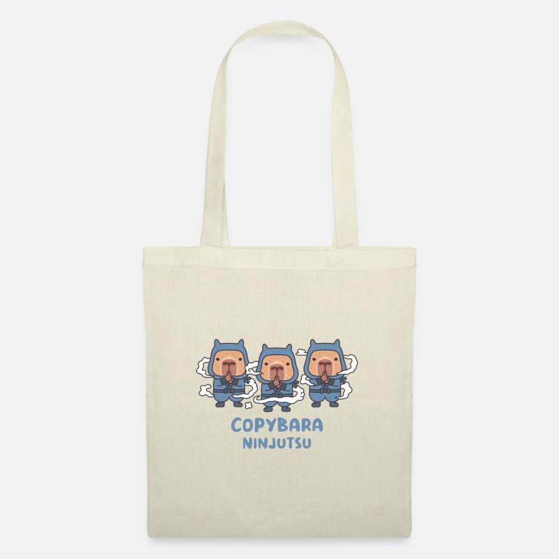 Süße Capybaras Ninjas Copybara Ninjutsu - Stoffbeutel - Natur