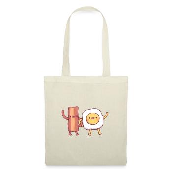 Mignon bacon et œuf meilleurs amis - Sac en tissu - nature - Devant