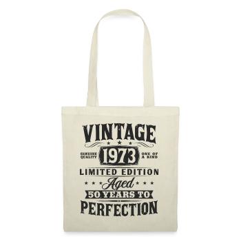 50. Geburtstag Jahrgang 1973 Vintage Retro - Stoffbeutel - Natur - Vorne