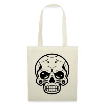 Symbole du squelette du crâne - Sac en tissu - nature - Devant