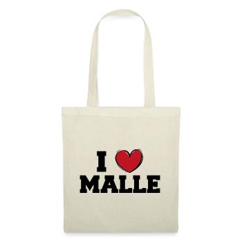 I love malle - Stoffbeutel - Natur - Vorne