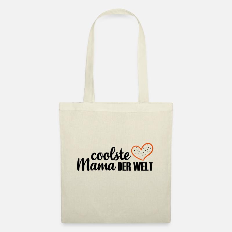 coolste Mama der Welt mit Herz - Stoffbeutel - Natur