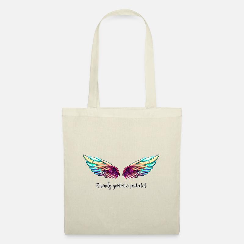 DIVINELY GUIDED & PROTECTED - Flügel - Stoffbeutel - Natur