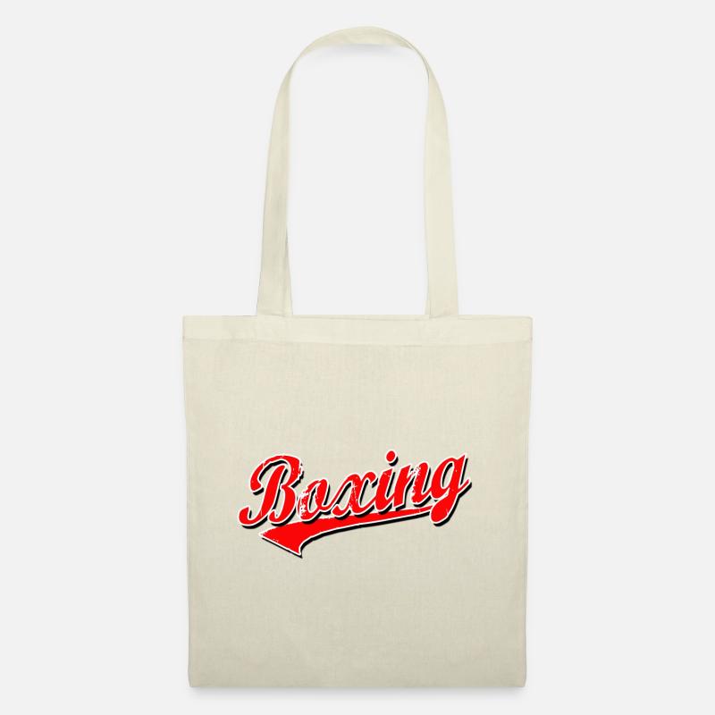 box boxing boxer mma fight kick punch sparring ko - Stoffbeutel - Natur