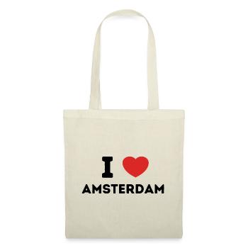 I Love with Heart Amsterdam - Tote Bag - nature - Front