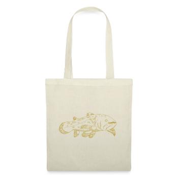 Motifs illustrés avec des cœlacanthes - Sac en tissu - nature - Devant