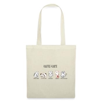 Carte de café pour chat - Sac en tissu - nature - Devant