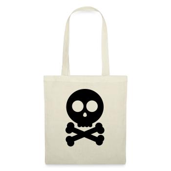 skull_face_f1 - Stoffbeutel - Natur - Vorne