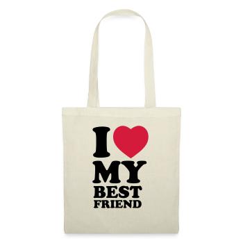 I love my bestfriend - Stoffbeutel - Natur - Vorne