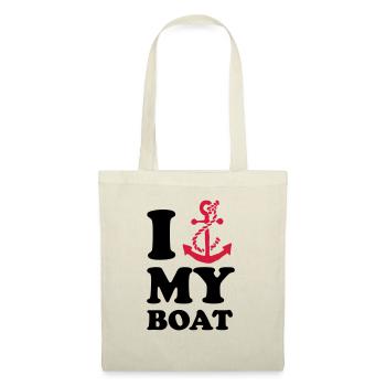 I love my boat - Stoffbeutel - Natur - Vorne