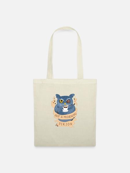 Eule Kaffee Owl coffee - Stoffbeutel - Natur