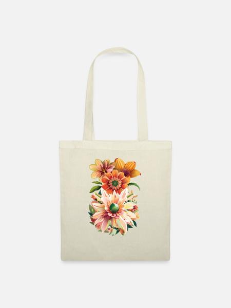Blumenshirt - Stoffbeutel - Natur
