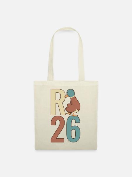 R Ente 26 - R Ente 2026 - Rente 2026 - Stoffbeutel - Natur