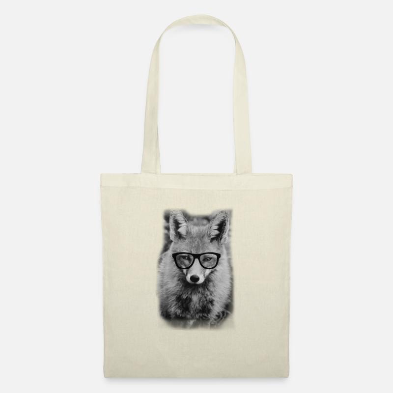 Fuchs mit Nerdbrille / Fox / Brille / Foto / Bild - Stoffbeutel - Natur